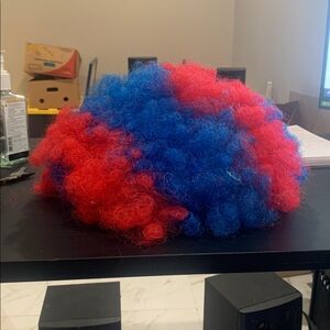 Vibrant Red and Blue Men's Hat